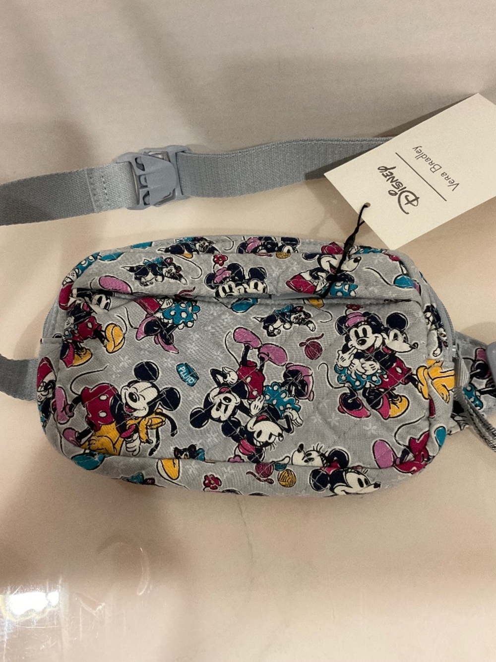 Vera Bradley Disney Mickey Minnie Mouse Gray Belt Bag Fanny Pack NWT
